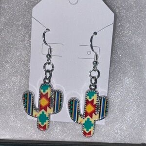 Handmade cactus earrings!